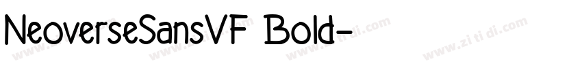 NeoverseSansVF Bold字体转换